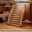 Wooden Sauna Backrest Non-Slip Infrared Sauna Back Rest Accessories, Comfortable Chair Support for Sauna Room or Barrel Sauna, Cedar Steam Seat, Gifts for Sauna Lovers