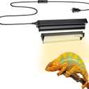 T5 UVB Reptile Lighting Combo Kit, Reptile Light Fixture with UVB 10.0 Fluorescent Tube, 8W UVA UVB Reptile Light Bulb for Lizard, Bearded Dragon, Tortoise