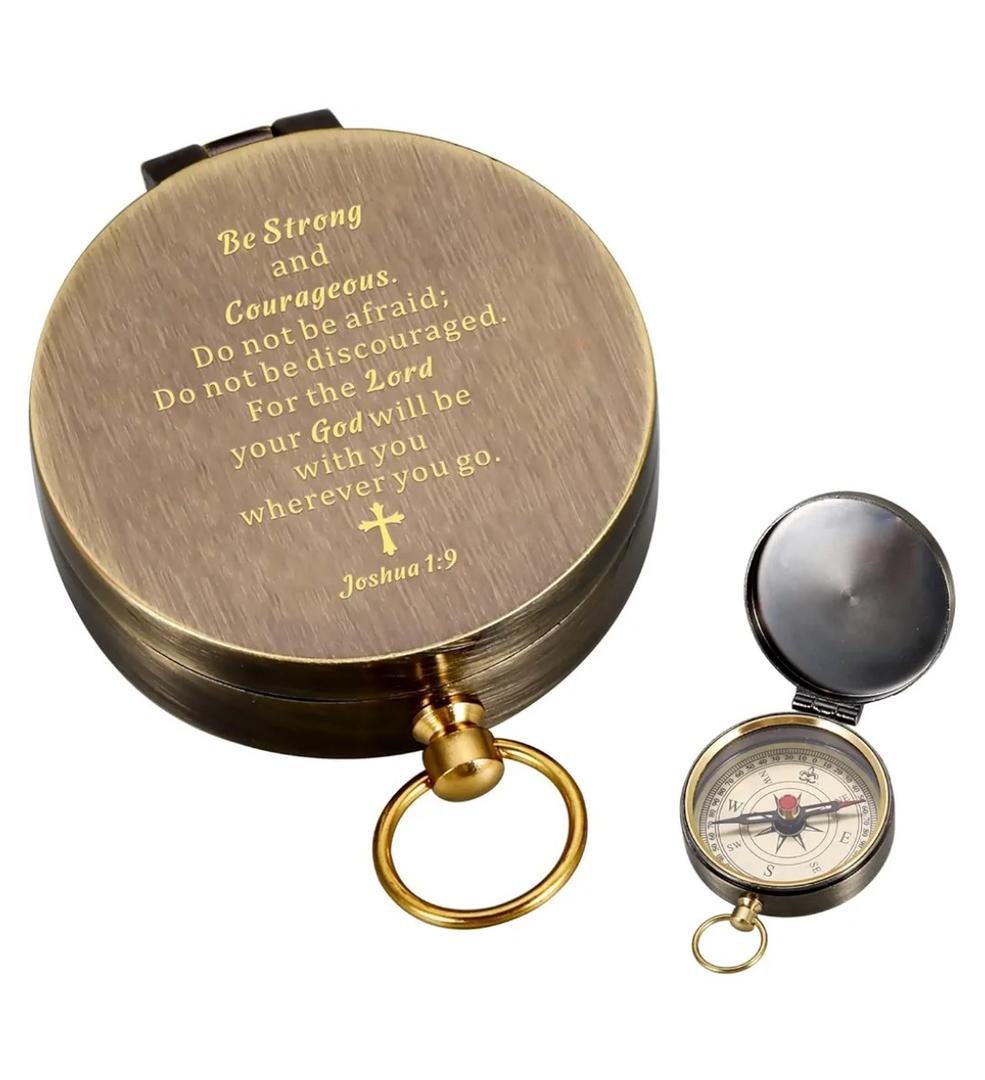 Baptism Gifts for Boys, Confirmation Gifts for Teenage Boys, Easter Basket Stuffers, Religious Compass Gift for Men, Catholic Confirmation First Communion Gift for Boy, Graduation Birthday Present