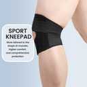 Adjustable Knee Brace - Breathable Compression Support with Dual Spring Stabilizers, Non-Slip Patella Protector (2 Pack) for Comfort, Stability & Everyday Activities (L)