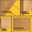 RACETOP Large Brown Paper Bags with Handles Bulk 100Pcs 16x6x12 Inch Gift Bags Bulk, Brown Kraft Paper Bags for Retail, Party, Shopping, Christmas, Favor, 1 count
