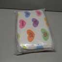 MEHOFOND 4pcs Valentines Shower Curtain Set Colorful Conversation Hearts Shower Curtain Sets for Valentine Heart Candy Bathroom Decor Curtains with Non-Slip Rugs Toilet Lid Cover and Bath Mat