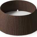 42in Extra Large Christmas Tree Collar - Wicker Woven Tree Collars for Artificial Trees - Handmade Rattan Rustic Farmhouse Basket for Tree Base Cover with Cord Cut-Out for 9ft 10ft 12ft Tree (Brown)