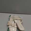 Putu Women's Flat Sandals Square Toe Slide Sandals Braided Sandals for Vacation Beige 10