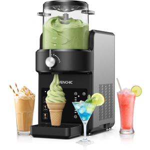 Slushie Machine, Slushie & Soft Serve Ice Cream Make for Home, No Ice Needed with Rapid Chill & Temperature Control, Multi-function for Frozen Drink, Milk Shake, Margaritas, Frapp