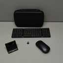 Foldable Keyboard and Mouse, Folding Wireless Keyboard Mouse Combo with Portable Case, Rechargeable 2.4G Wireless+Bluetooth Multi-Device Combo for Windows, iOS, Android, macOS PC/Laptop/Tablet