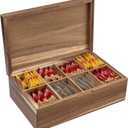 Acacia Wood Tea Bag Organizer, Tea packet Storage Boxes 8 Compartments, Teabag Accessories Gift Box, TeaBags Chest, Teabag Holder Containers