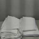 BRILLMAX 4 Pack White Tablecloths 90 x 156 Inch for 8ft Rectangle Tables - 150 GSM Polyester Fabric, Floor Length Drop, Water, Stain & Wrinkle Resistant Cloth Cover for Wedding Reception Banquet