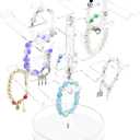 Bigfety Bracelet Holder Organizer, 2 Tier Acrylic Bracelet Display Stand for Women