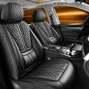 Fit Rogue Car Seat Covers Compatible with Nissan Rogue 2010-2024 2025 2026.Full Coverage Waterproof Leather,All-Weather Seat Cushion Protector-Easy Installation(Full Set, Black)