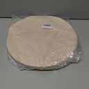 ADRIMER Placemats, Heat Resistant Round Placemats Set of 12 Washable, Waterproof Table Mats, Wipeable Faux Leather Place Mats for Kitchen, Dining Room, Beige