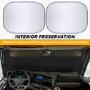 EcoNour Windshield Sun Shade for Semi Truck Size (40" L x 32" D), Front Window Reflective Sunshade for Large Vehicles, 240T Polyester Silver Coated Heat and UV Block Protection