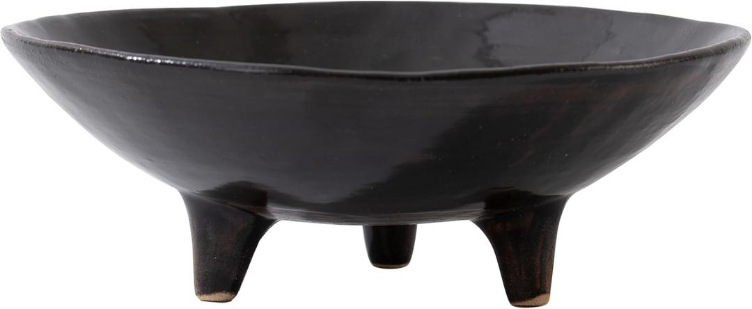 6" Decorative Bowl, Multi-Purpose Black Decorative Bowls for Keys, Candy and Home Decor, Small Ceramic Bowl