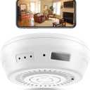 WiFi Mini Detector Camera,1080P Wireless Security Nanny Cam Smoke Detector Camera with Motion Detection/Night Vision/Remote View for Home and Office Surveillance, No Audio