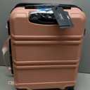 Kono Luggage Set 4 Piece Carry On Hardside Luggage with TSA Lock Spinner Wheels Carry On Suitcase Nude/Rose Pink