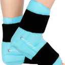 Comfytemp Ankle Foot Ice Pack Wrap for Plantar Fasciitis Relief, Ankles Brace for Sprain, Heel Spur, Swelling, Achilles Tendonitis, Cold Bag for Injuries Reusable, Hot Cold Compress, 2 Pack (Blue) L