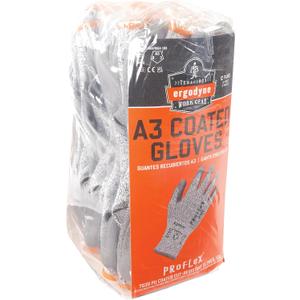 Ergodyne ProFlex 7030 Cut Resistant Work Gloves, ANSI A3, PU Coated Palms for Flexible No Slip Grip, Abrasion Resistant, 13g, 12-Pairs (Medium 12-Pack, Gray)