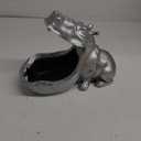 Hippo Statue, Hippopotamus Figurine Home Sculpture with Resin, Hippo Candy Jar, Candy Dish Bowl for Office Desk, Key Bowl for Entryway Table, Sundries Container Storage Art Decor Box(Grey) (Middle, Dark Blue2)