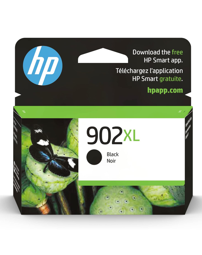HP 902XL Black High-yield Ink Cartridge | Works with HP OfficeJet 6950, 6960 Series, HP OfficeJet Pro 6960, 6970 Series | Eligible for Instant Ink | T6M14AN