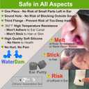 WaterDam A-Series Swimming Ear Plugs Ultra Comfy Great Waterproof Earplugs (Mixed Sizes, Size 1A+1: Toddler Little Kids 10m-6yrs & ExtraSmall Ear Women&Teens)