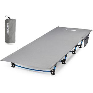MARCHWAY Ultralight Folding Tent Camping Cot Bed, Portable Compact for Outdoor Travel, Base Camp, Hiking, Mountaineering, Lightweight Backpacking (Grey)