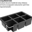 W&P Cup Cubes Silicone Freezer Tray with Lid, Blue, Makes 6 Perfect 1-Cup Portions, Freeze & Store Soup, Broth, Sauce, Leftovers, Dishwasher Safe