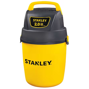 STANLEY SL18127P, 2 HP, Electric Corded, Double Filtration Wet/Dry Vacuum Cleaner, 4' Hose, Black