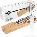 Kitchen Knife Set, 6 Pieces Knife Block Sets with Pine Knives Drawer Organizer, Perfect for Home and Chefs, Premium Knife Holder, Gift for Holiday and Housewarming