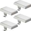 4 Pack Christmas Stocking Holders Ornament Hooks Mantel Weighted Stocking Hangers Metal Hanging Hooks Heavy Duty Stocking Holders Bases for Mantel Fireplace Party Decoration (Silver, 4)