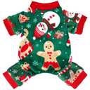 Dog Christmas Pajamas Soft Lightweight Velvet Dog Christmas Outfit Warm Pet Winter Clothes for Small Medium Large Pet Dogs Cats, XXL