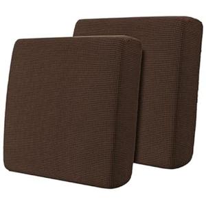 Hokway 2 Piece Individual Couch Cushion Slipcovers Stretch Reversible Cushion Protector Slipcovers Sofa Cushion Protector Covers(Chocolate, Small-2PC)