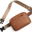 Vegan Leather Belt Bag for Women Fanny Pack Crossbody with Adjustable Strap Fashion Waist Packs by Amxnx