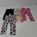 Amazon Essentials Girls Leggings 4T 4 Pcs (Color and design may vary)