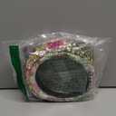 Luxury Baroque Big Wide Crystal Headband for Women Pearl Rhinestone Bead Decorative Hairband Jeweled Head Hoop Party Accessories (HDDY1077-pink)