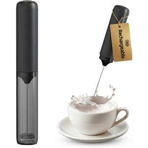 Portable Travel Frother with Case Mini - Rechargeable Handheld Milk Frother with Cover - Coffee Mixer Wand - Wisking Tool Electric Whisk - Coffee Stirrers Electric Whisker - Drink Mixer
