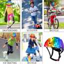Adjustable Color Gradient Toddler Kids Bike Helmet for 3-5-8-14+Ages Girls Boys,Skateboard Bicycle Toddler Helmet for Multi-Sports Cycling Scooter Inline Roller Skates Rollerblading, Size M