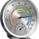 5" Indoor Outdoor Hygrometer/Thermometer, Humidity Gauge Indicator Temperature Humidity Monitor, Analog Hygrometer Humidor (English Version)
