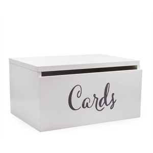 Darware Wooden Wedding Card Box for Reception (White), Decorative Card Receiving Box for Birthdays, Showers, Graduations and More
