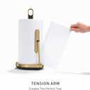 simplehuman Standing Paper Towel Holder with Spray Pump, Brass Stainless Steel, Gold