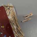 Sturdy Mini Clothes Pins for Photo, 150 Pcs 1 Inch Natural Wooden Clothespins with 33 FT Jute Twine, Small Clips for Crafts Display, Baby Shower Game, Hanging Decorative Pictures, Cocktail, Weddings