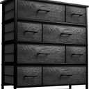 Sorbus Dresser for Bedroom with 8 Drawers - Tall Chest Storage Tower Unit, for Closet, Hallway, Nursery, Entryway Organization - Steel Frame, Wood Top (11"D x 34"W x 36"H (8 Drawers), Gray Wood)