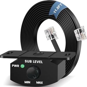 NAPHYLAIFA Universal Bass Knob Control for Car Amplifier, Bass Volume Knob with 4-Pin Extension Cable.