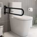 Toilet Grab Bar 32 Inch, YuanDe Flip Up Grab Bar with Paper Holder