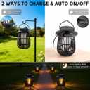 KYEKIO 4Pack Gen2 Flame Solar Lanterns Outdoor Waterproof, Solar Hanging Lantern Decorative, Flickering Flame Outdoor Lanterns Solar Powered, Lights for Yard Patio Garden Decor as Mother's Day Gifts