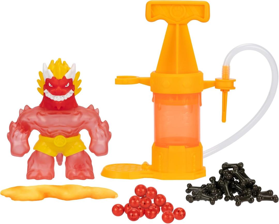 Heroes of Goo Jit Zu Hero Creator - Create Your Own Blazagon Stretch Action Figure Toy, 3 Unique Fillings