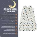 Swaddle-Blanket Baby Girl & Boy Swaddles Newborn Infant Transition 100% Cotton Wrap Blankets, 3-Way Adjustable Wearable Blanket, TOG 1.0 (Owl, 3-6 Month)