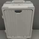 VentureVault Carry On Luggage 22x14x9 Airline Approved Aluminum Frame, 20 Inch Hard Shell Carry On Luggage, Suitcase Carry-on Zipper less Luggage, TSA Approved (White)