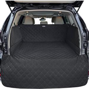 ALLANSING Dog Cargo Liner for Midsize/Large SUV & Minivan - Heavy-Duty 900D Oxford Waterproof Pet Cargo Protector with 3-Sided Zippered All-Round Protection & TPU Suction Cups, Ideal for Dog Travel
