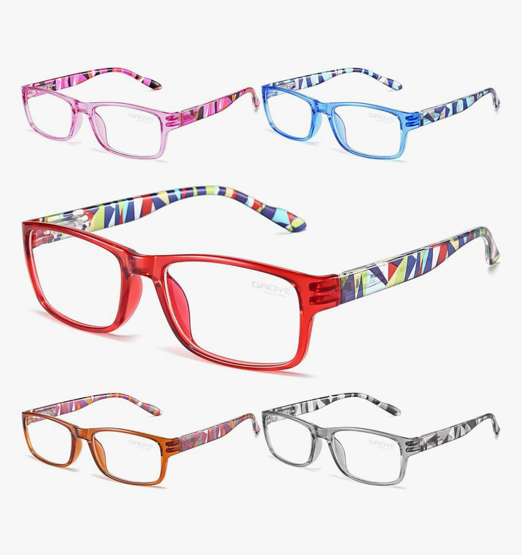 Gaoye Professional Reading Glasses for All Day - Computer Readers with Blue Light Protection - Value Pack