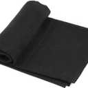 Black Linen Needlework Fabric, (59In x 19In) Large Size Linen Fabric Cloth Linen Fabric for Making Garment Craft Upholstery Flower Pot Decoration